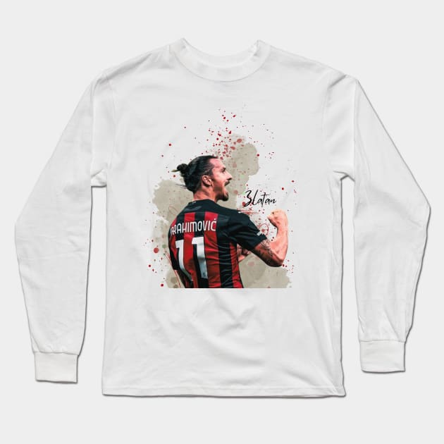 Zlatan Ibrahimovic Long Sleeve T-Shirt by Lottz_Design 